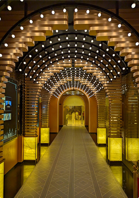 Golden Arched Corridor Interior